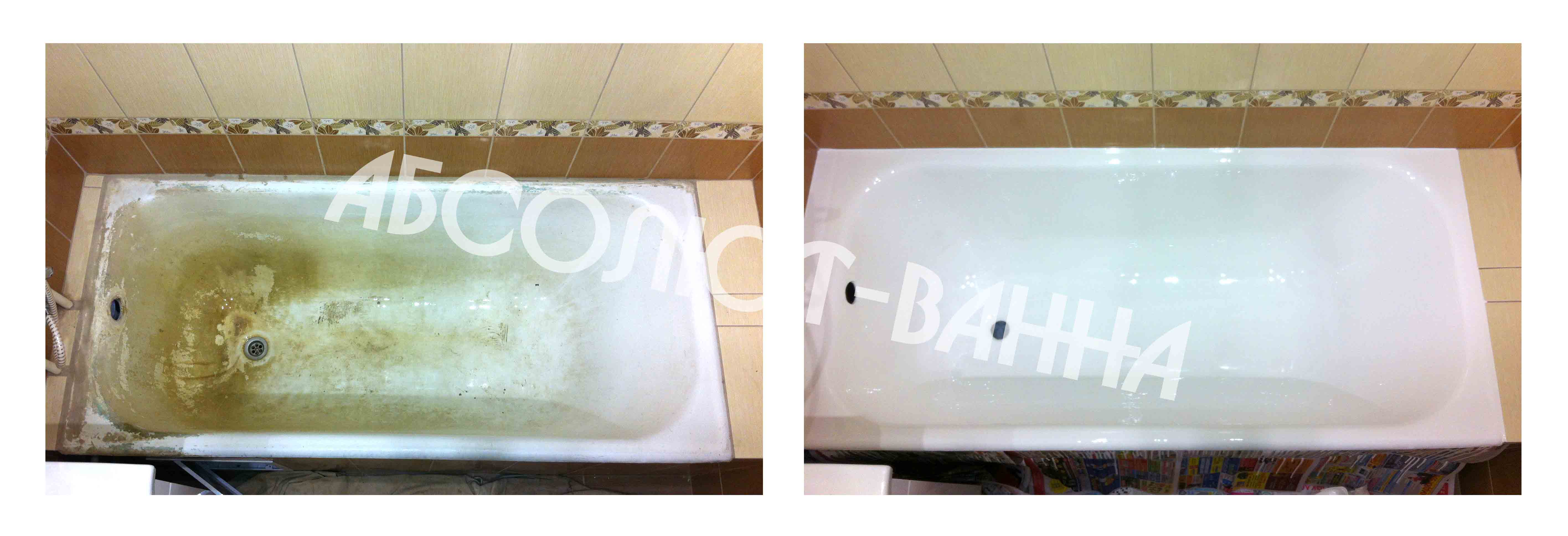 Реставрация ванн наливным акрилом в Томске