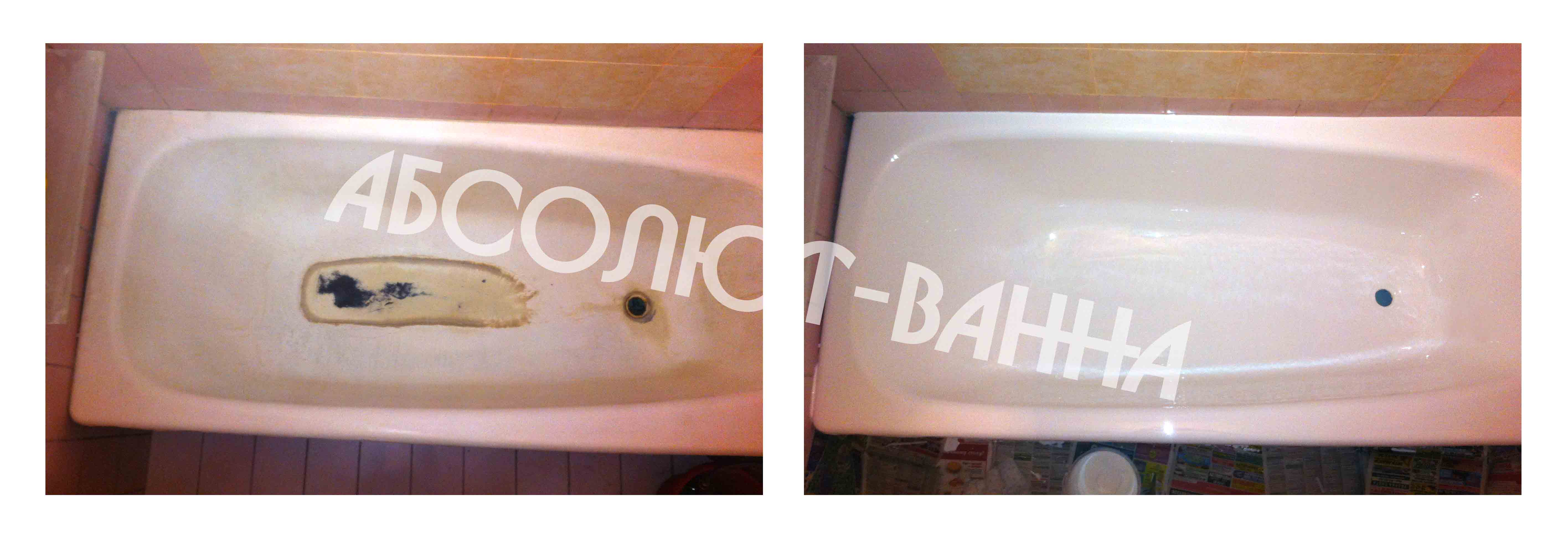 Реставрация ванн наливным акрилом в Томске